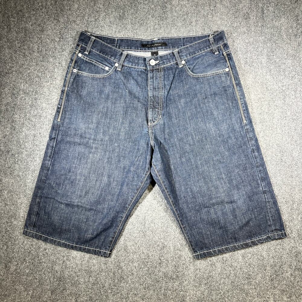 Y2K Baggy Sean John Denim Shorts Size 40 Blue